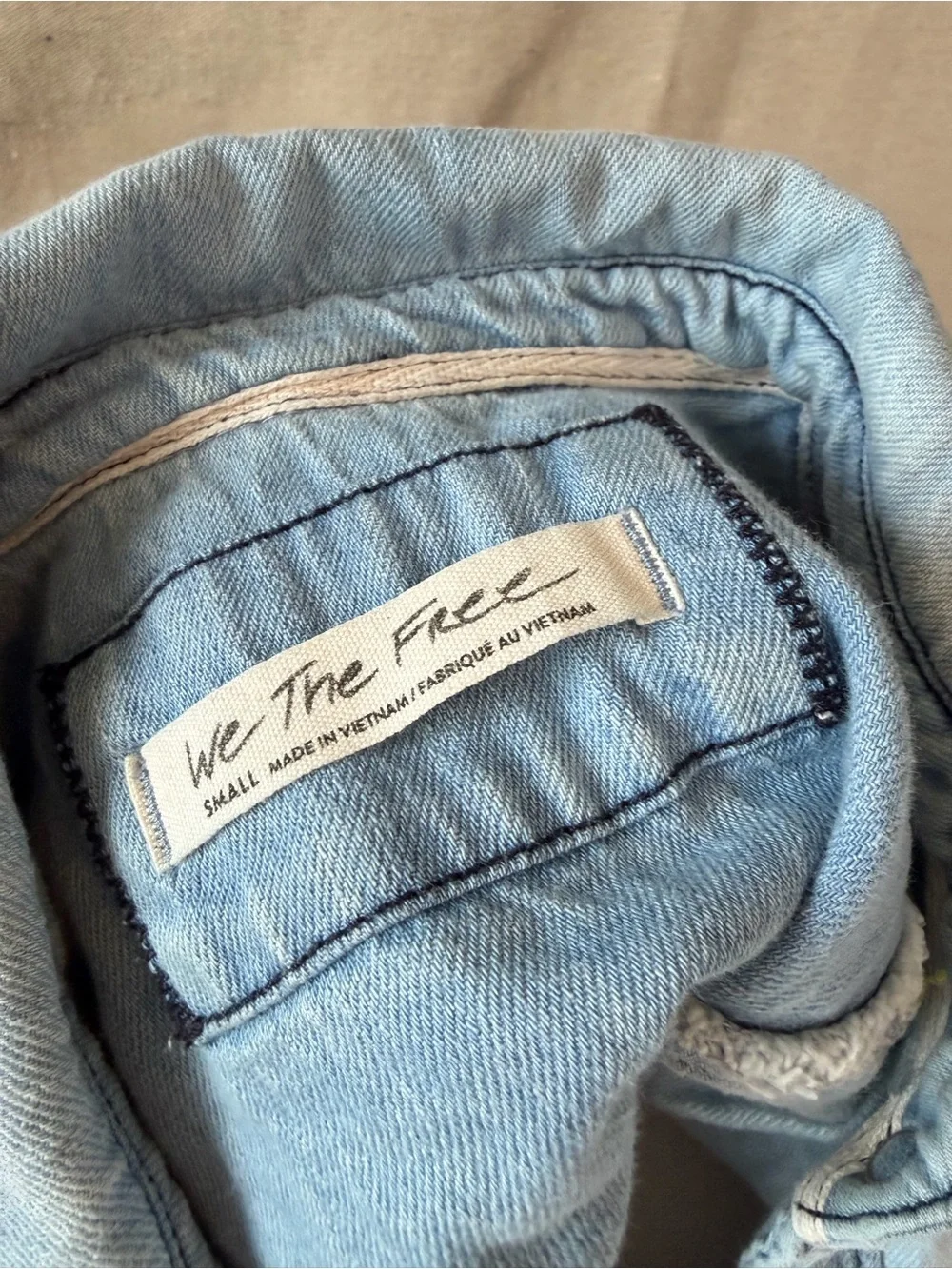 Free People Light Blue Denim Shirt Jacket - Picture 4 of 5
